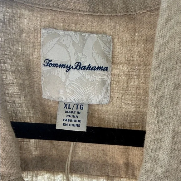 Tommy Bahama Tan linen Jean Jacket for Women - Picture 2 of 4